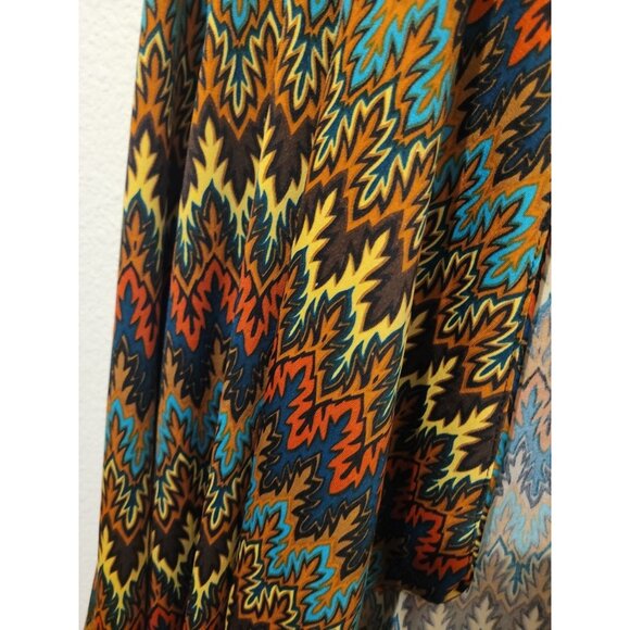 Slinky Brand Open Front Drape Abstarct Cardigan Multicolor Women's L USA - Picture 5 of 8